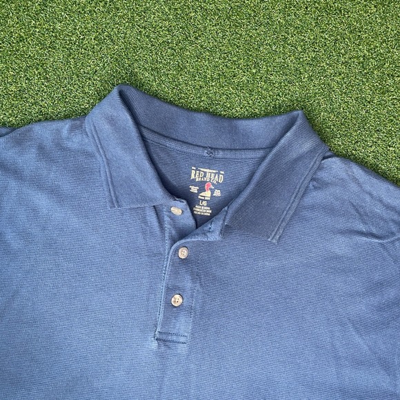 Red Head‎ Polo Shirt Casual Collared Short Sleeve Blue Mens Large - Picture 1 of 4